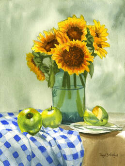 Apples and Sunflowers Embrace